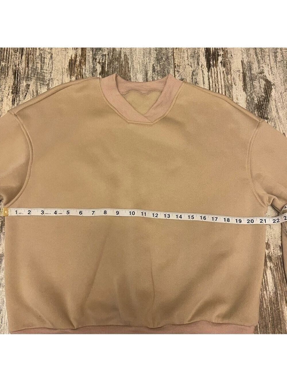 Shein Light Weight Fleece Like Crew Neck Over Lay Top Size XS - Picture 8 of 9